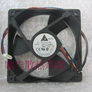 Delta EFC1248D 48V 0.21A 12025 12CM 120*120*25mm4 line of large air support PWM speed control function switches the server fan