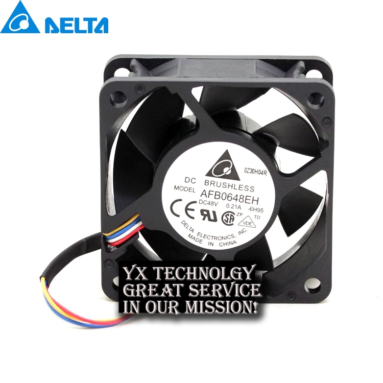 Delta EFC1248D 12025 48V 0.21A 4 wire PWM fan For Huawei switches