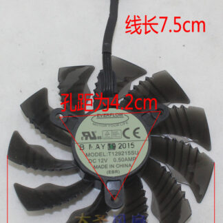 New Original for Gigabyte GTX960/970 DC12V 0.5A T129215SU 85MM 4pin temperature control graphics card cooling fan 1PCS