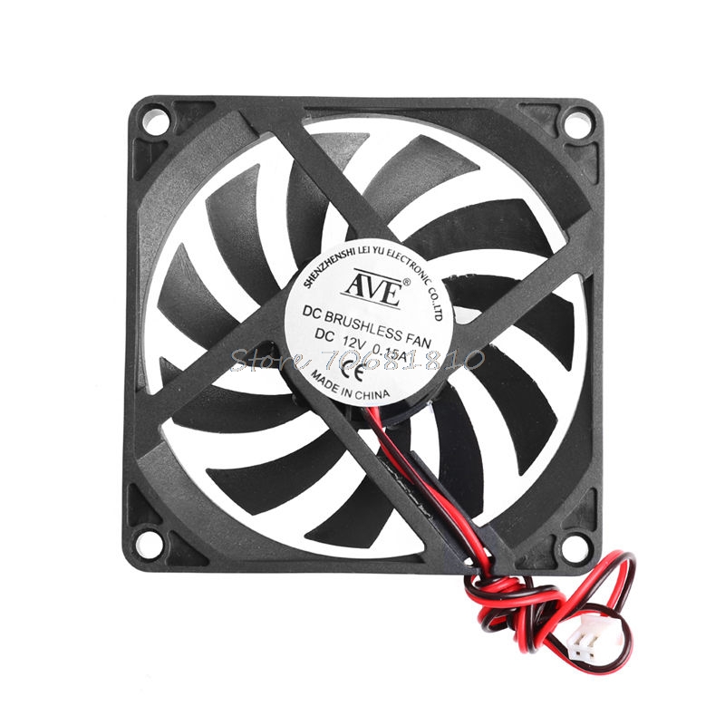 80x80x10mm 2Pin 12V PC Computer CPU System Heatsink Brushless Cooling Fan 8010 Drop Shipping