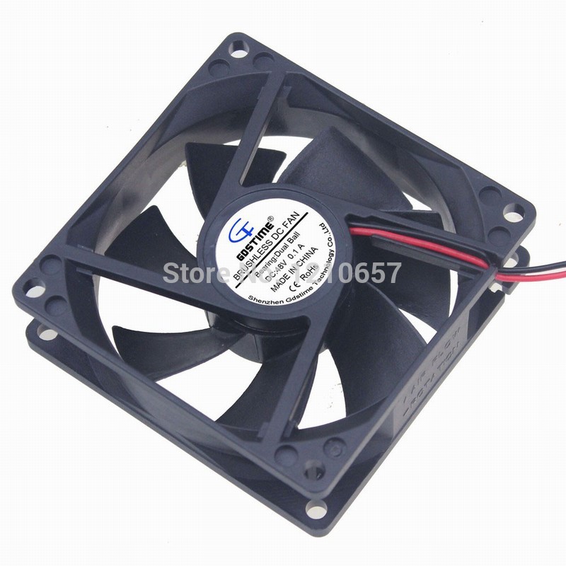 1 Pieces Gdstime DC 48V 2Pin 0.1A Ball 80mm 80x25mm 8CM 8025B Brushless Cooling Cooler Fan