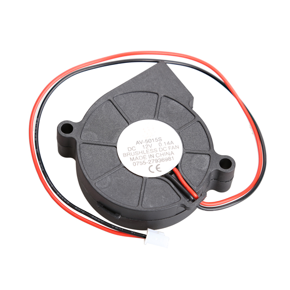 DC 12V 50x15mm Ultra Quiet Black Brushless Cooling Blower Fan 2 Wires 5015S 50x15mm XXM
