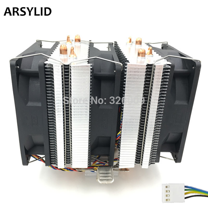 ARSYLID CN-409C-P CPU cooler 4pin PWM 9cm fan 4 heatpipe daul-tower cooling for Intel LGA775 1151 115x 1366 2011 for AMD AM3 AM4