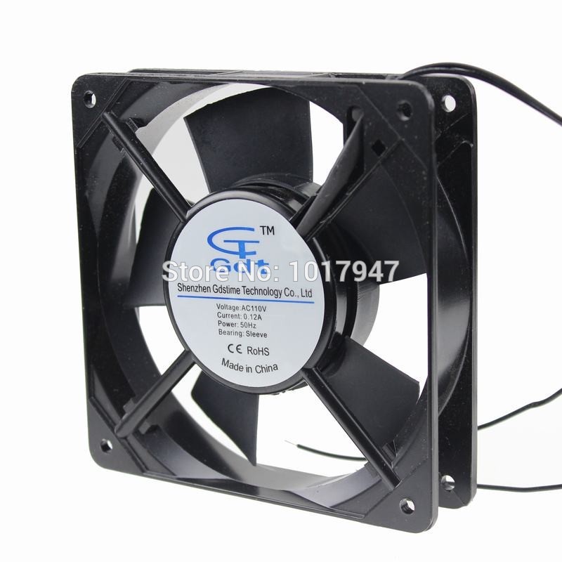 2pcs Gdstime 120mm x 25mm PC Case Fan 12V Two Ball 12025 DC Brushless Industrial Machine Cooler Cooling Fan 120x25mm 12cm