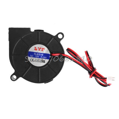 50mmx15mm DC 12V 0.14A 2Pin Computer PC SleeveBearing Blower Cooling Fan 5015 Drop Shipping