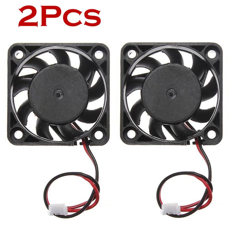 2Pcs 12V Mini Computer Fans Cooling Small 40mm x 10mm DC Brushless with 2-pin HOT 2017 Nov29