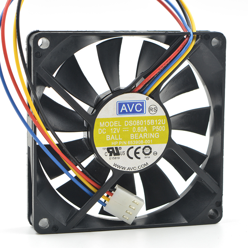 1 Piece Gdstime 48 Volt 2 Pin CPU Fan 80mm x 80mm x 25mm 48V Dual Ball Bearing Cooling Fan 8cm 8025