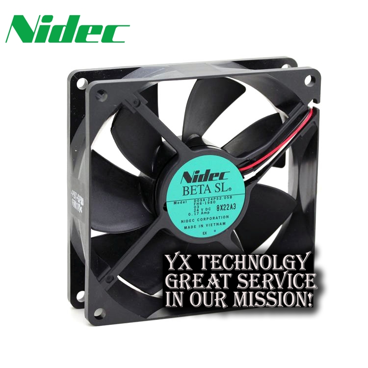Nidec Original D09A-24PS2 05B 24V 0.17A 9225 elevator inverter cooling fan for NIEDC 92*92*25mm