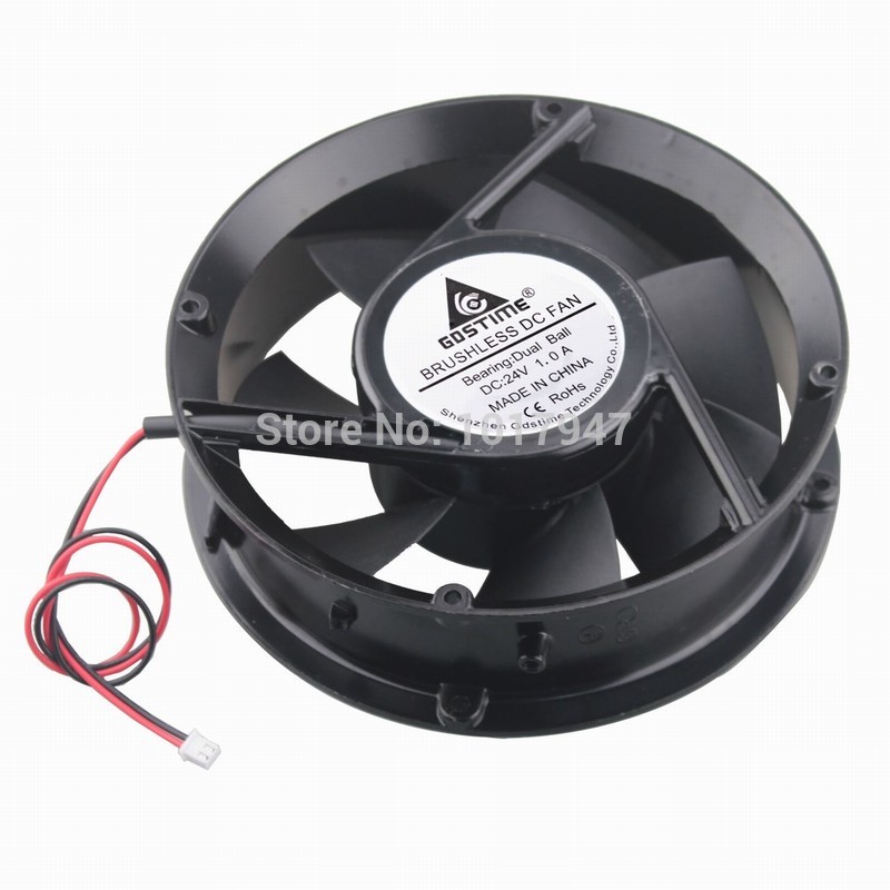2PCS lot Gdstime DC Cooler Cooling Industrial Fan Ball 24V 2Pin 17251 170mm 172x51mm