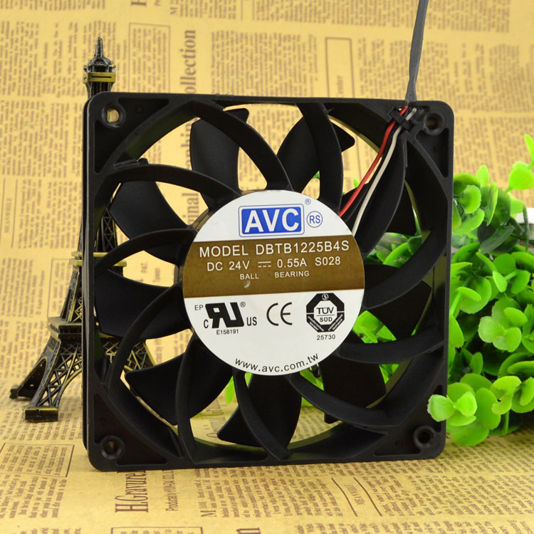 New original DBTB1225B4S 12CM 12025 24V 0.55A three-line high-volume fan