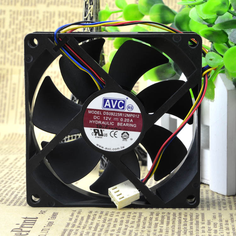 New original DS09225R12MP012 9025 9cm 4-pin / line pwm temperature control hydraulic pressure bearing CPU cooling chassis fan