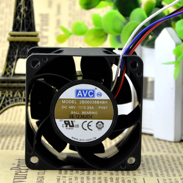 AVC 2B06038B48H 6038 48V 0.35A 6CM/CM Double ball bearing cooling fan