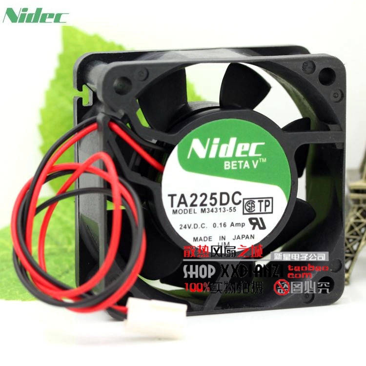 Original NIDEC TA225DC M34313-55 6CM 24V 0.16A 6025 wind inverter fan