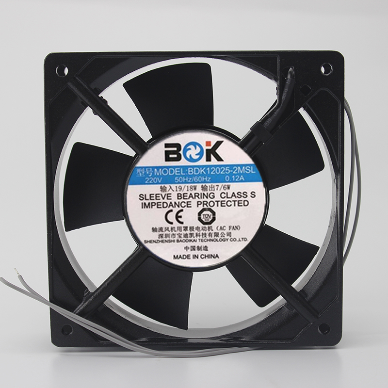 New BDK12025-2MSL 220V AC Axial Oil Bearing Bearing Cabinet Cooling Fan