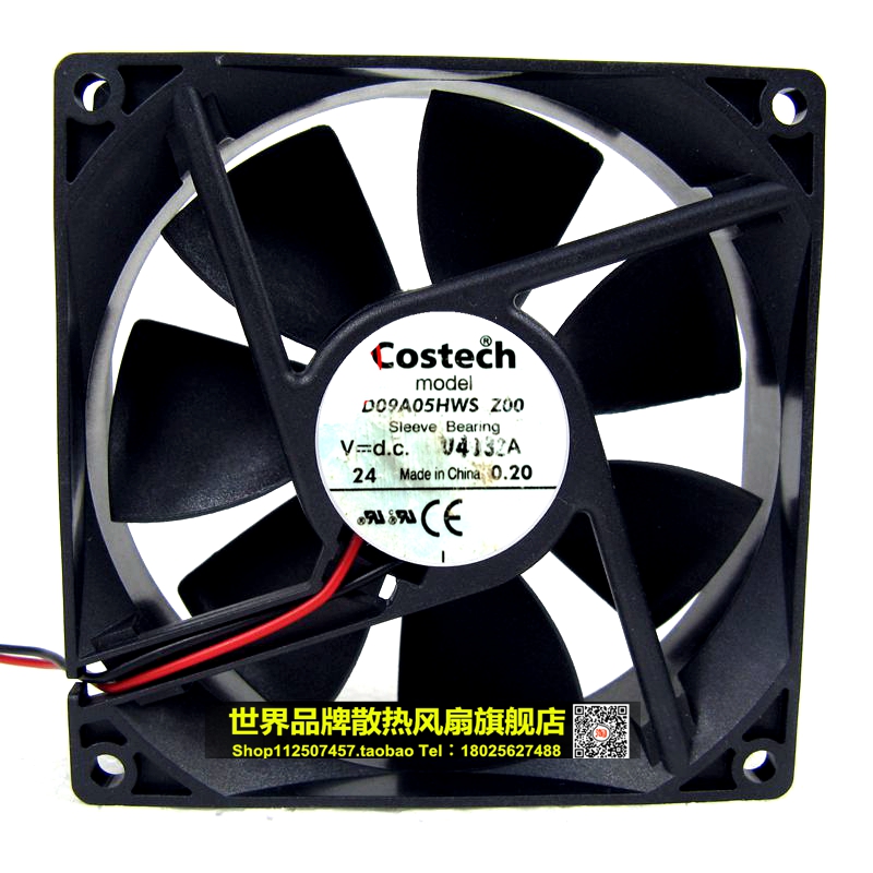 Original Costech 9cm 24V 0.20A 9025 D09A05HW 90 * 90 * 25mm dual ball wind capacity inverter fan