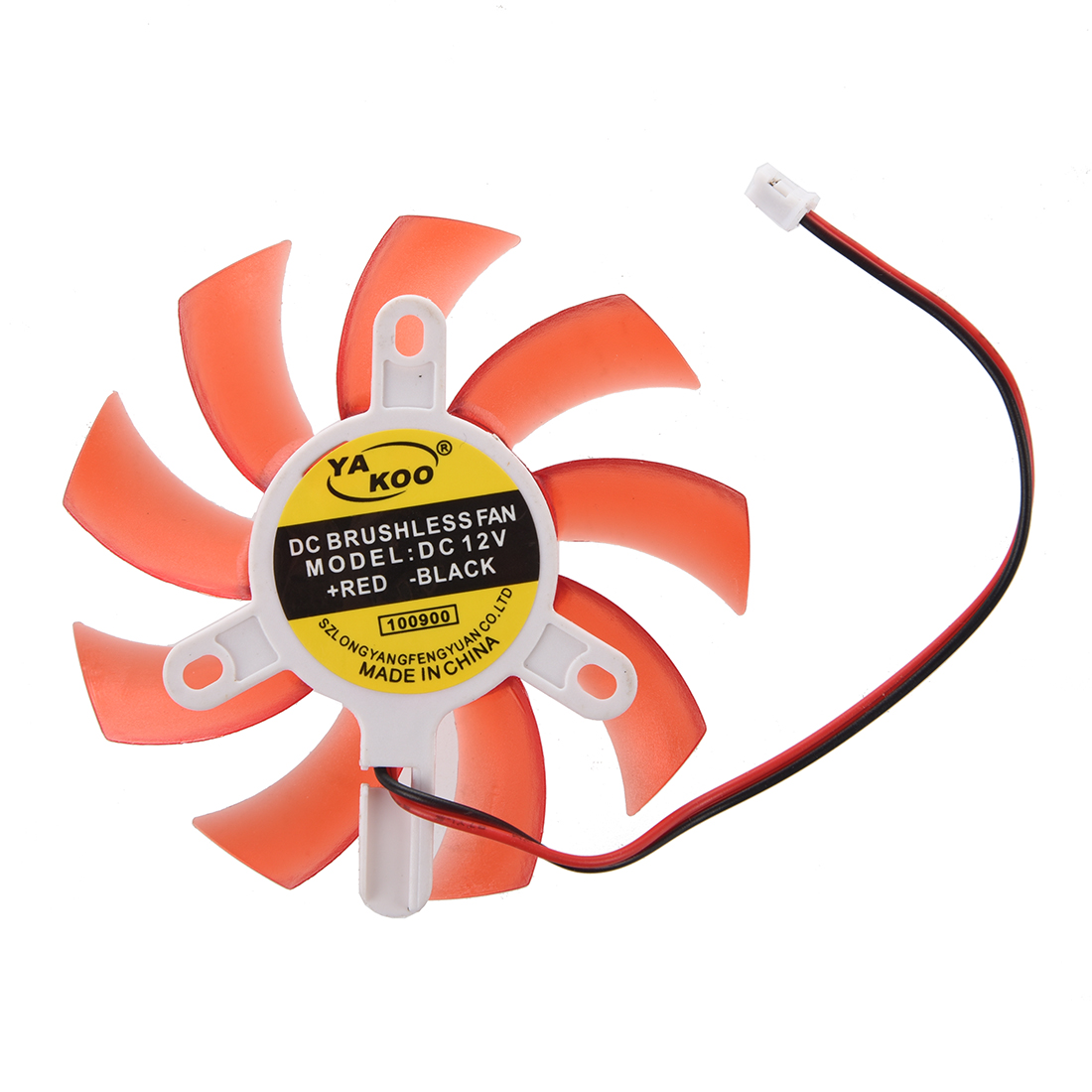 Computer Red Plastic VGA Video Card DC 12V Brushless Cooling Fan