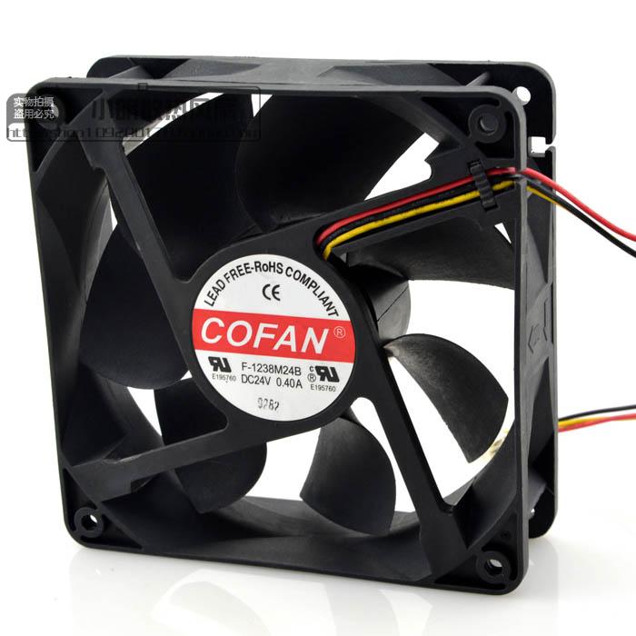 Free Delivery. F - 1238 m24b 24 v 0.40 A 12 cm 12038 double ball inverter fan violence