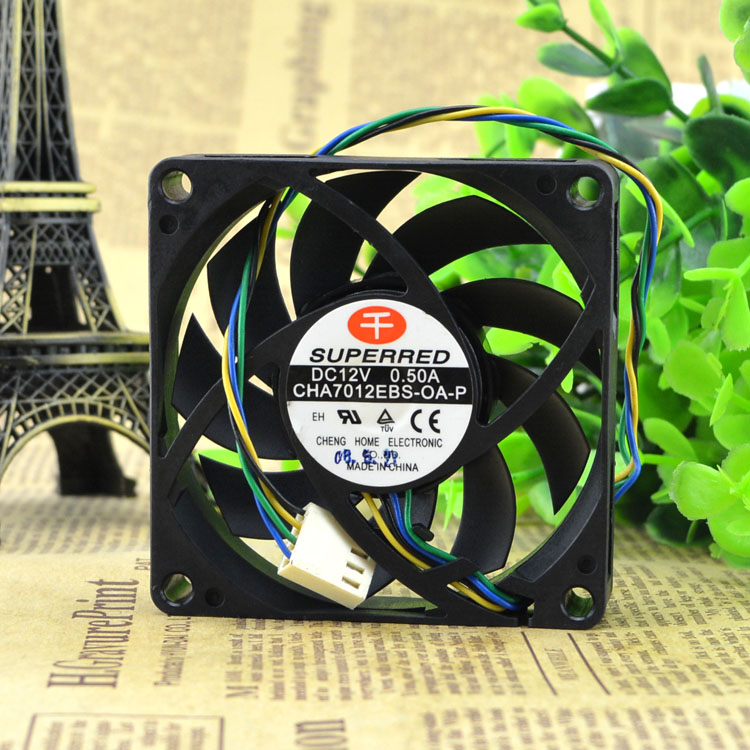 Wholesale: 12V Delta PFC0612DE 1.68A 6 cm 60*60*38 4 line double ball fan inverter