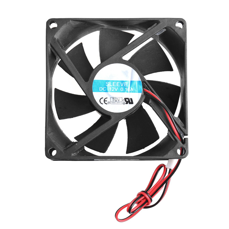 ANENG HOT! 80 x 80 x 25mm 12V 2-pin brushless cooling fan for computer CPU System Heatsink Brushless Cooling Fan