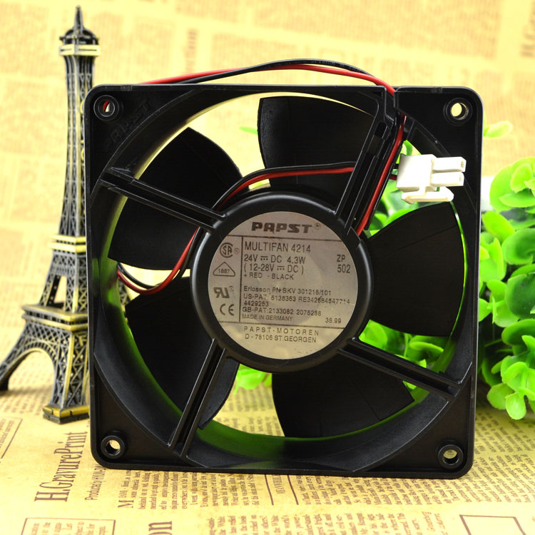 Free Delivery. PAPST4214 axial flow fan is 120 * 120 * 12 cm 38 mm cooling fan fan 24 v