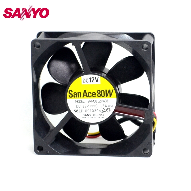 SANYO New imported Japanese IIP68 waterproof fan 8025 12V 9WP0812H401