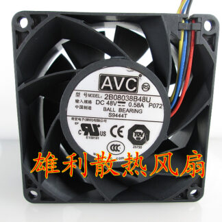 Free Delivery.2B08038B48U 48V 0.58A 8CM 8038 4 wire axial flow intelligent PWM cooling fan
