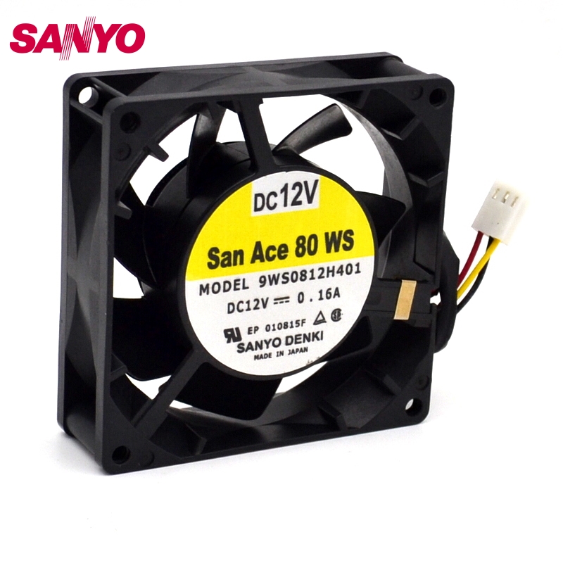 SANYO New and original power supply module fan 9WF1224H1D03 original gold-plated plug 120 *120 *38mm