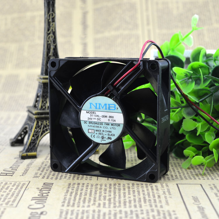 Free Shipping!Original NMB-MAT Blowers 3110KL-05W-B50 8025 8cm 80mm DC 24V 0.15A server cooling fan