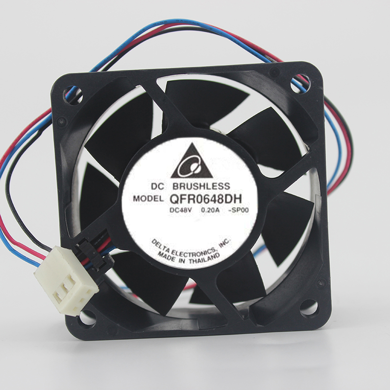 For Delta QFR0648DH 48V 0.20A 6025 6CM / cm Four-wire PWM cooling fan
