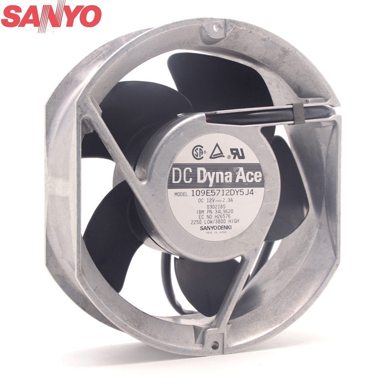 Original Sanyo Cooling fan 109E5712DY5J4 12V 2.3A 172*172*51MM metal frame case
