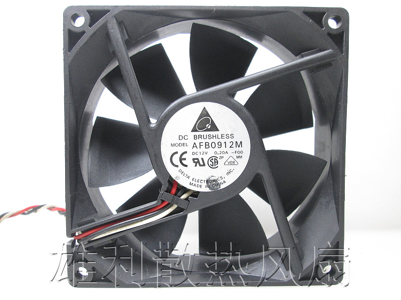 Free Delivery.AFB0912M 9025 12V 0.2A three-wire speed chassis power supply cooling fan