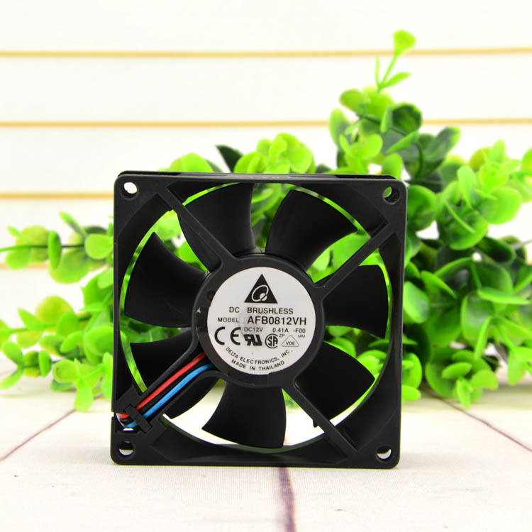 Delta AFB0812L 8CM DC 12V 0.12A 80*80*25mm 3-wire CPU Chassis Power Supply Computer Cooling Fan