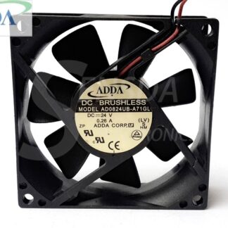 New Original ADDA 80x25mm AD0824UB-A71GL DC 24V 0.26A 2Wire axial server inverter Cooling Fans
