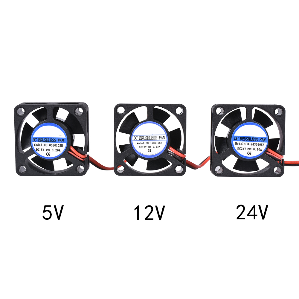 DIY Reprap DC 5V 12V 24V 2Pin Mini Cooling Brushless 3010 Fan 30MM 30x30x10mm Small Exhaust Fan