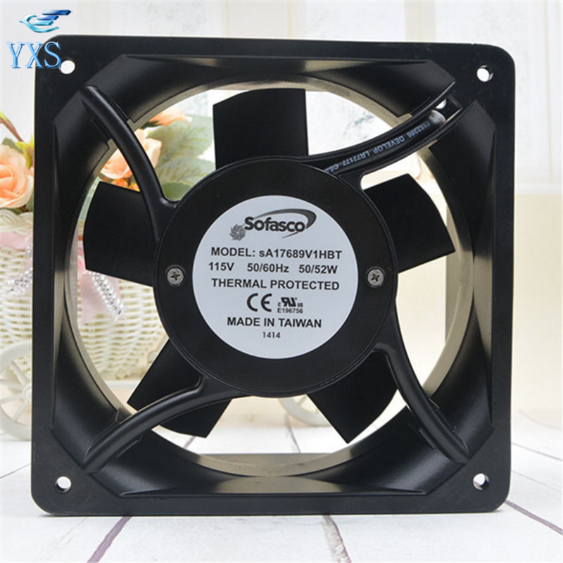 SA17689V1HBT AC 115V 50/52W 50/60HZ 2 Wires Cooling Fan