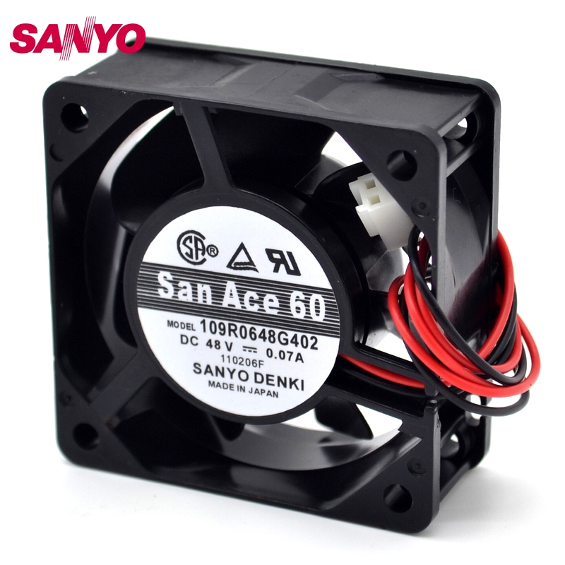SANYO Original new 109R0648G402 6025 6cm 48V 0.07A fan 60*60*25mm