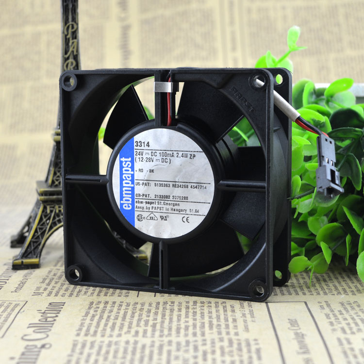 Free Delivery. 3314 24 VDC 100 ma 2.4 W fan original 92 * 92 * 32 high-end equipment