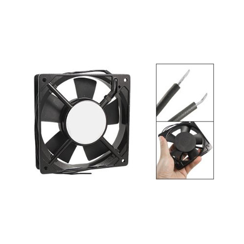 PROMOTION! New 278g Black Metal Industrial 120 x 120 x 25mm 0.1A AC 220 240V Cooling Fan