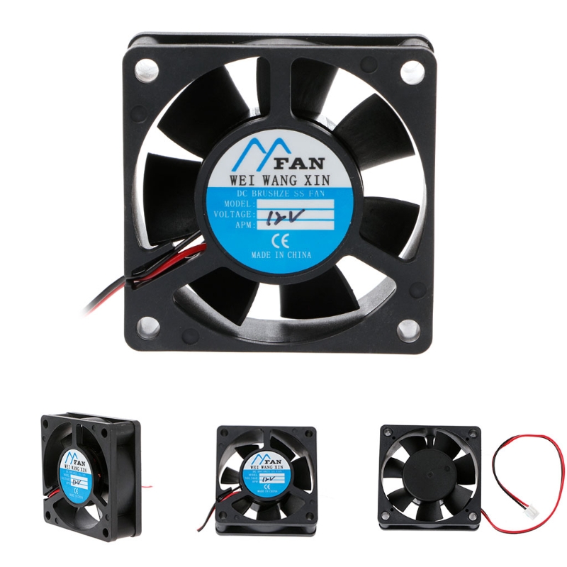 60mm*60mm*20mm DC 12V 2 Pin Cooler Brushless Axial PC CPU Case Cooling Fan 6020