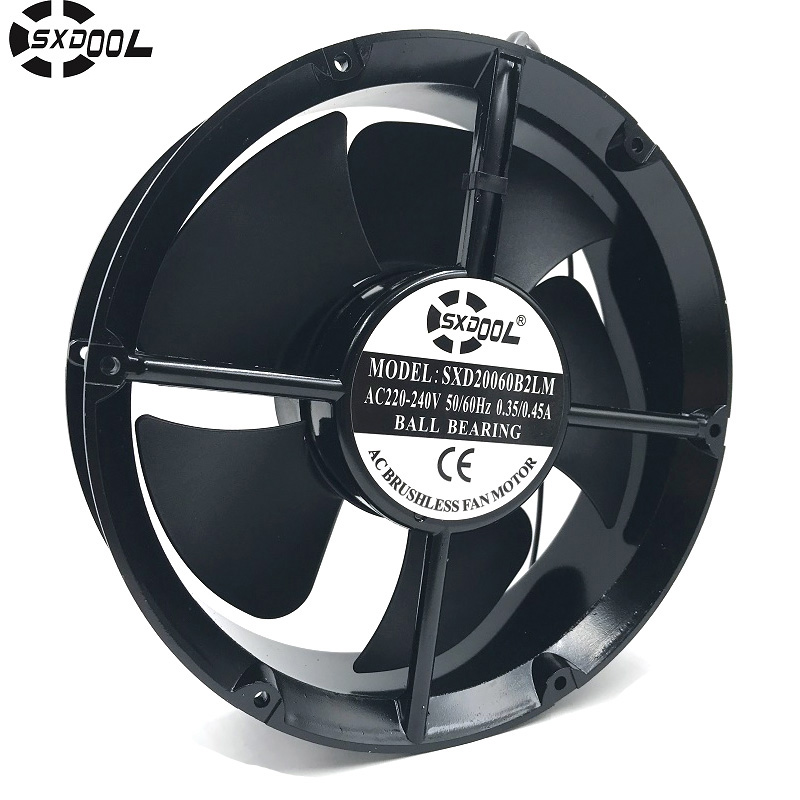 SXDOOL SXD20060B2LM Full Circle 220mm 22cm 220*220*60mm AC 220V 240V 50/60HZ 0.35A/0.45A axial cooling fan