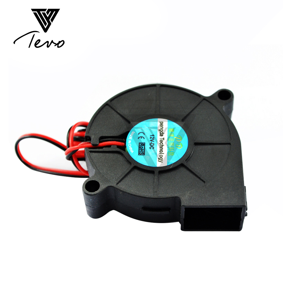 1PC 12V DC 5015 50mm Blow Radial Cooling Fan Sleeve Bearing for Electronic 3D Printer Parts VS Ball Bearing Long Life Low Noisy