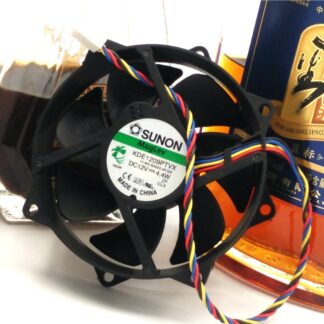 Original SUNON KDE1209PTVX 12V 4.4W 9CM 9225 4 wire round the CPU fan