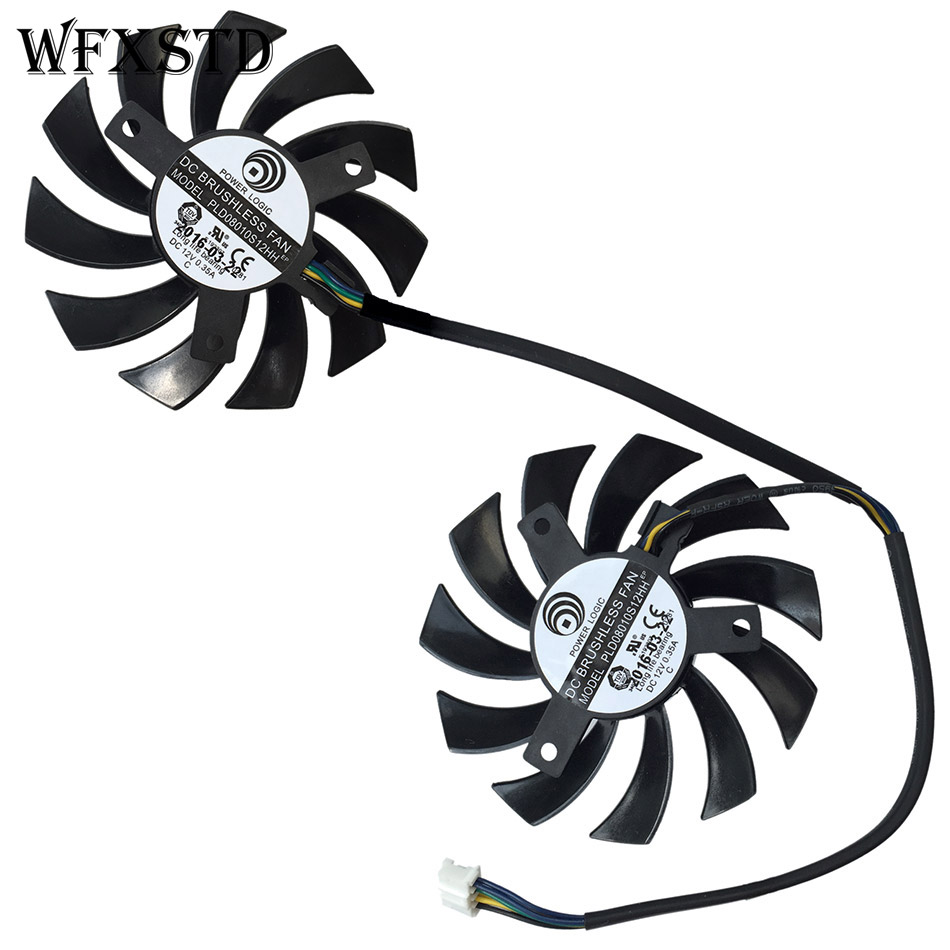 2Pcs/Lot Blue LED Case Fan 12V 4Pin 80mm 80x25mm For Computer PC CPU Cooling Cooler