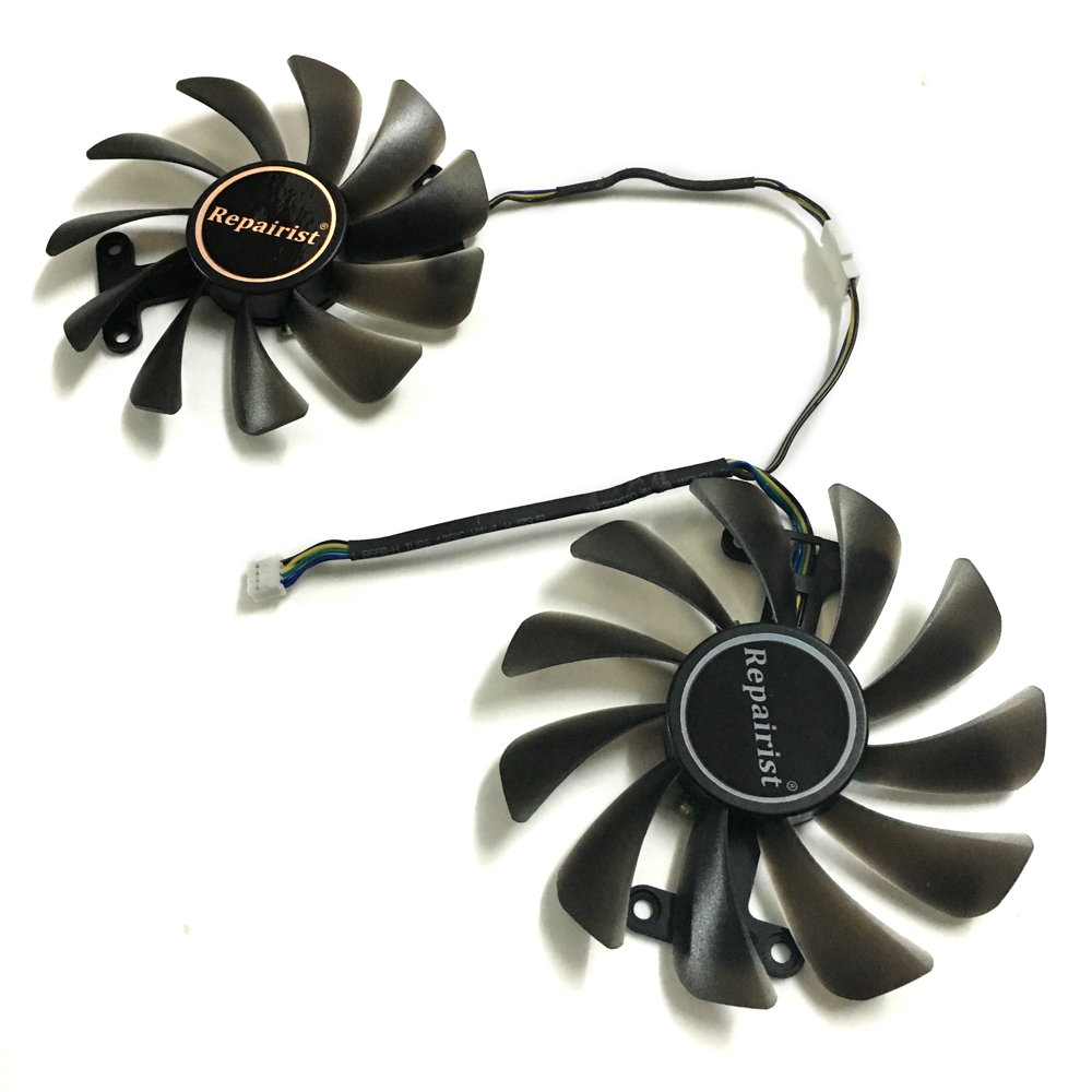 2pcs/lot Video cards fan GTX1070 GPU Cooler For ZOTAC GeForce GTX 1070 AMP Edition Graphics Card cooling as Replacement