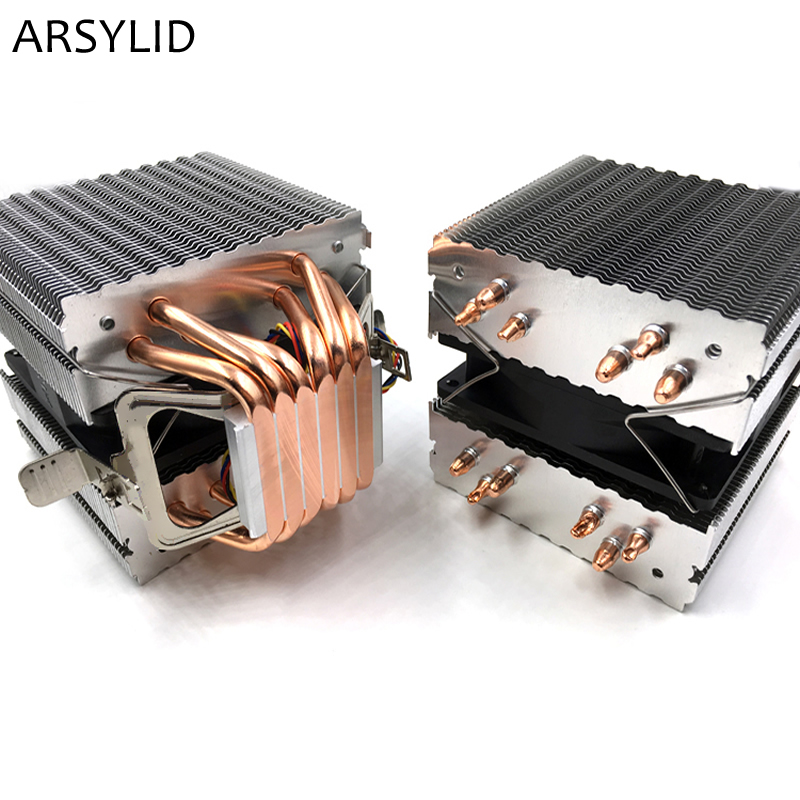 ARSYLID CN-609A CPU cooler 9cm fan 6 heatpipe dual-tower cooling for Intel LGA775 1151 115x 1366 2011 for AMD AM3 AM4 radiator