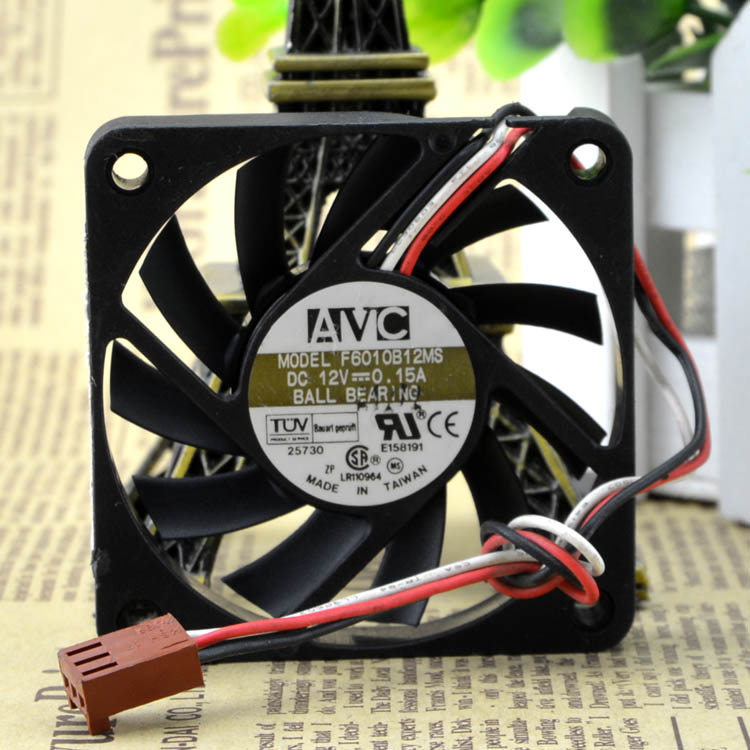 Original AVC F6010B12MS 6010 60X60X10mm DC 12V 0.15A Dual Ball Bearing cooling fan