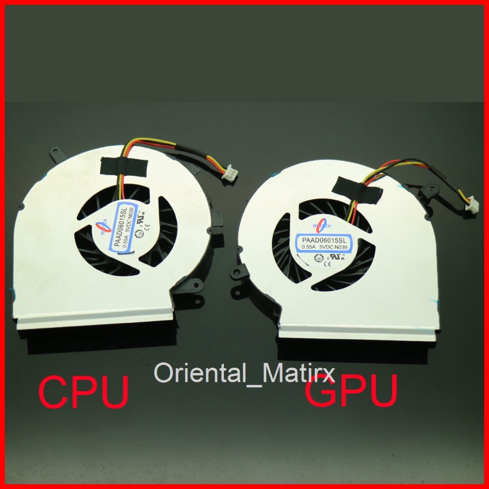 Free Shipping NEW PAAD06015SL DC5V 0.55A 3Pin Fan For MSI GE62 GE72 PE60 PE70 GL62 CPU GPU Cooler Fan