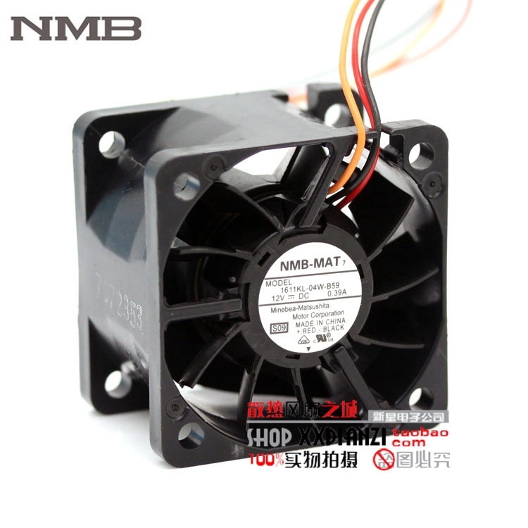 NMB 4CM 1611KL-04W-B59 12V 0.39A fan dual ball power 1U server