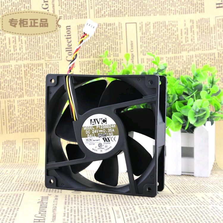 Free Delivery. P1238B24H 12 cm 12038 24 v 0.35 A four-wire inverter double ball bearing cooling fans