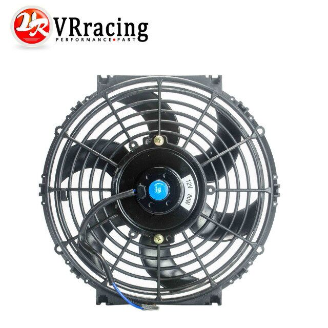 VR RACING- 10Inch Universal 12V 80W Slim Reversible Electric Radiator AUTO FAN Push Pull With mounting kit Type S 10" VR-FAN10